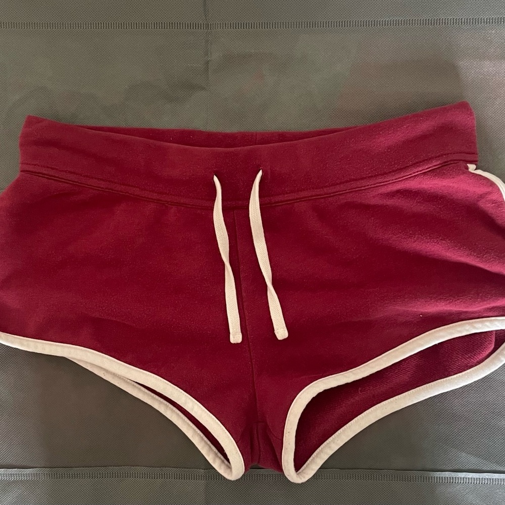 H and M - dark red shorts